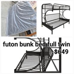 Futon Bunkbed Full Over Twin With 2 Mattress 649