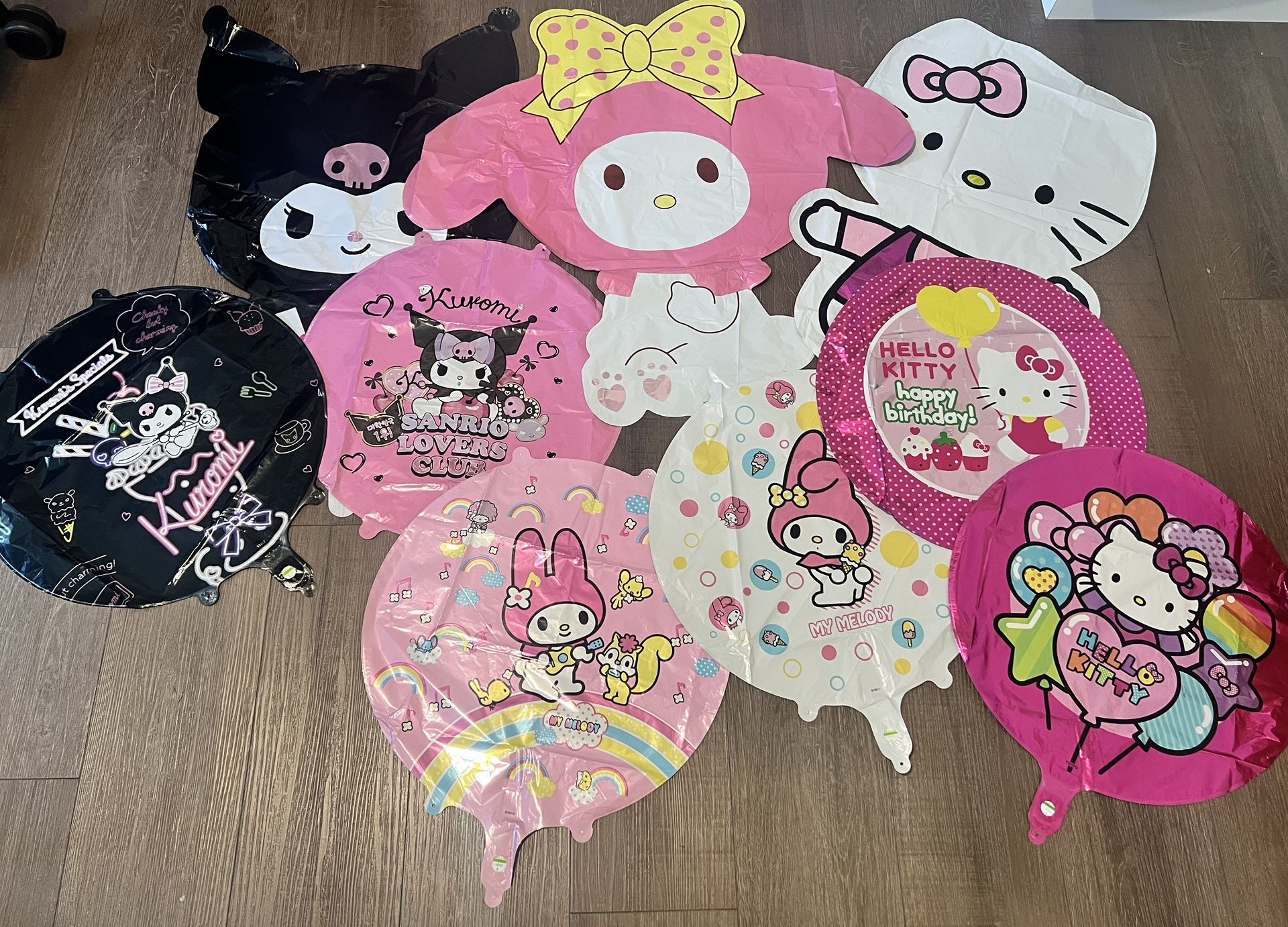 Sanrio mylar balloons