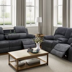 2pc Living Room Set (Sofa and Love Seat)