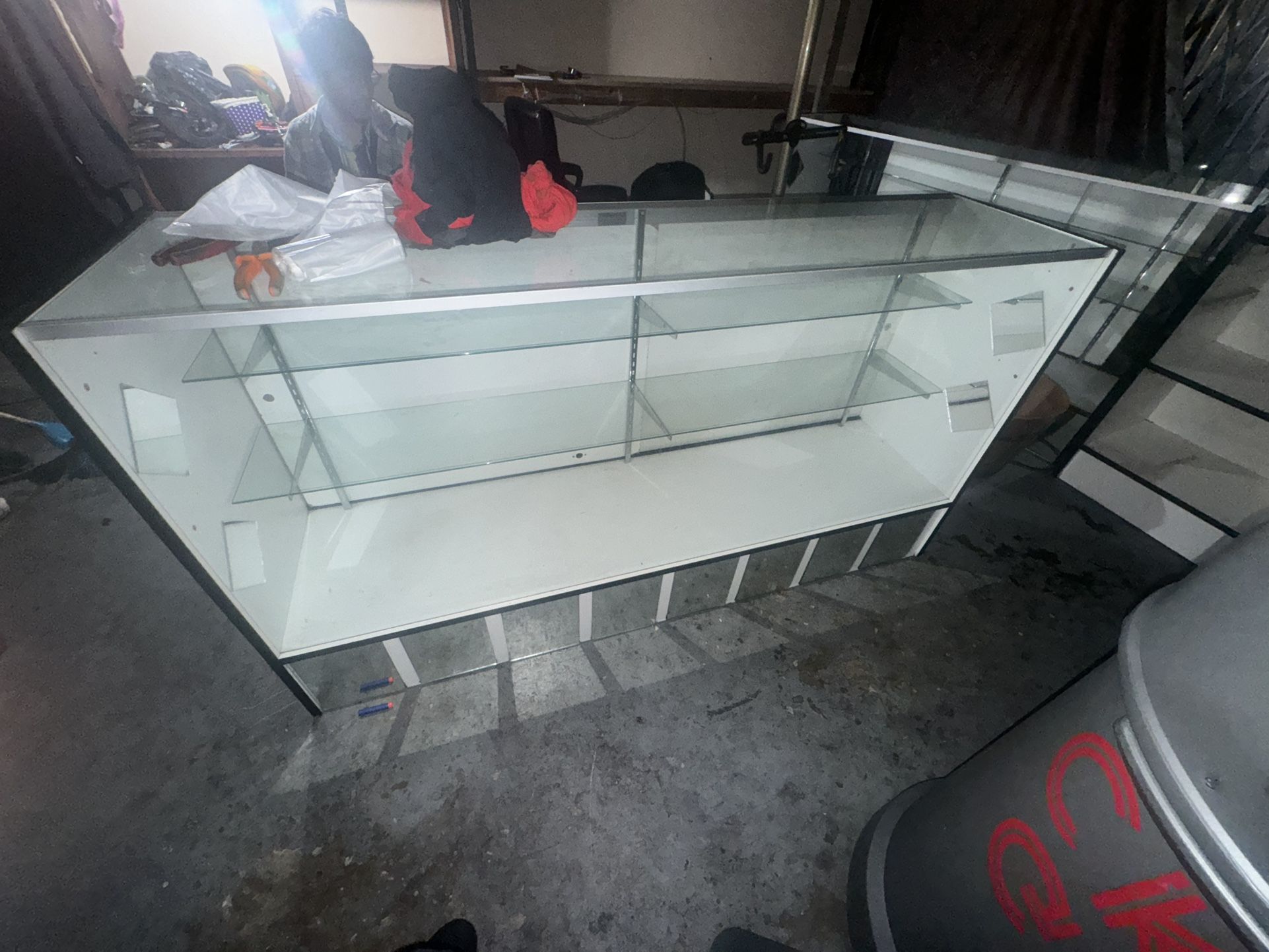 2 Display Showcase With Small Shelf