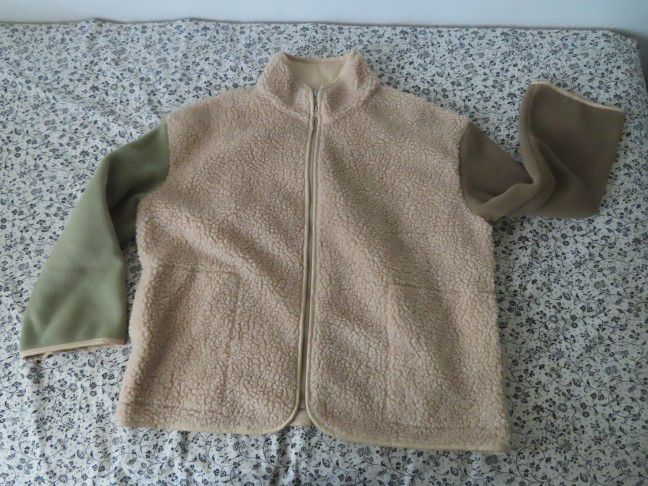 gronkulle Lu - Sage x Tan sherpa jacket sz 3 NWT $235