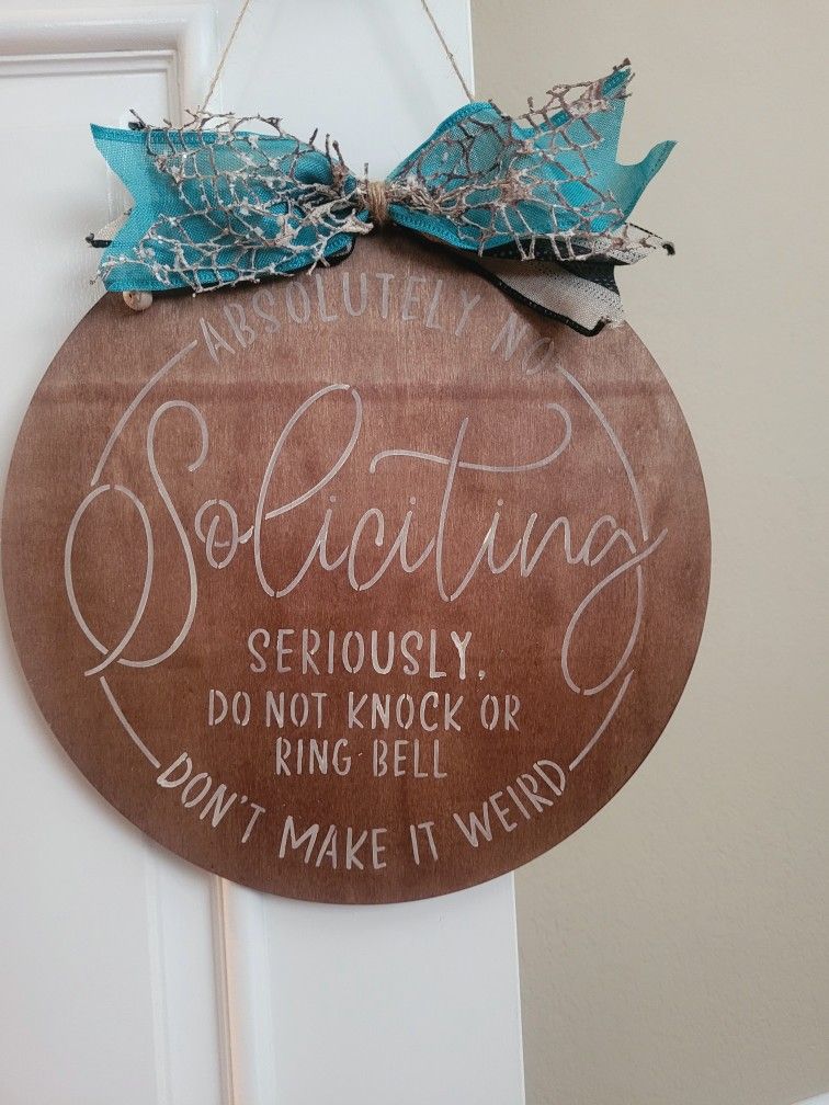 Door Decor - No Soliciting