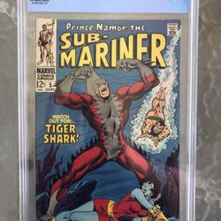 Sub-Mariner #5 (1968) CBCS 7.0 — O/w to White; 1st & Origin Tiger Shark; CGC 