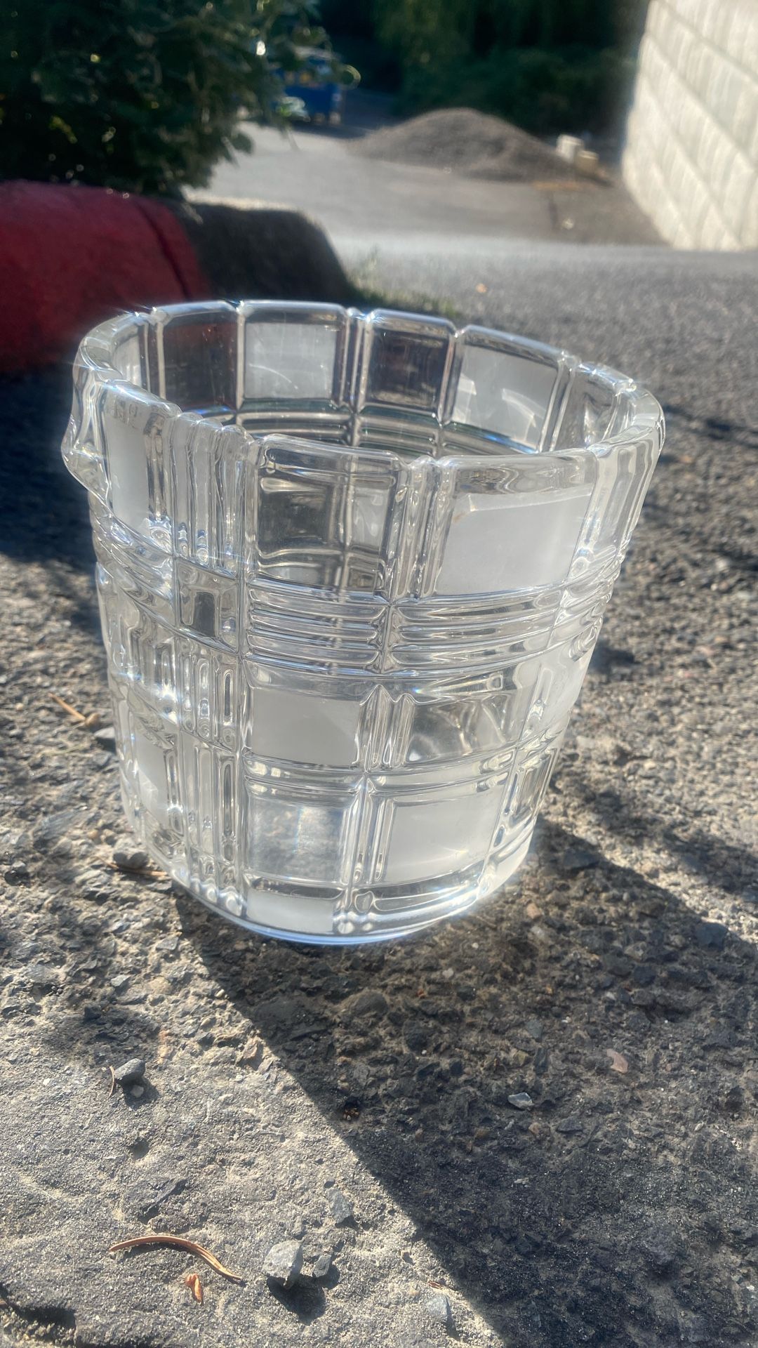 antique crystal ice bucket