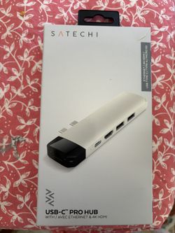 satechi usb-c pro hub with ethernet & 4k hdmi 