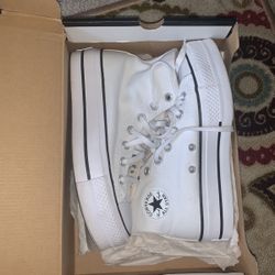 white platform converse 