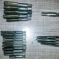 20 USA-Made HSS Hand Taps - Hanson Whitney, Detroit, Heli-Coil STI, 1" NPT + More