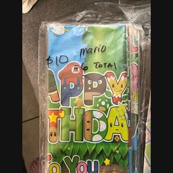 New Mario Brothers Tablecloth Party Supplies