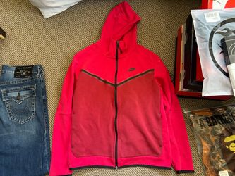 Nike Tech Fleece Full-Zip Hoodie Red Size L