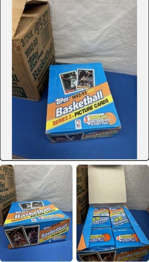 1992-93 Topps Basketball Series 2 Rack Pack Box