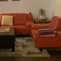 Italian leather Chair and sofa