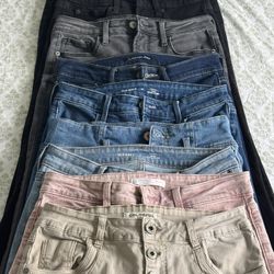 9 Pairs Of high rise Skinny Women’s Denims