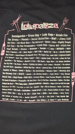 Lollapalooza grant park Chicago shirt size xl
