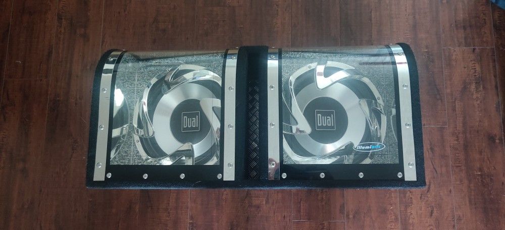 Dual XOBP12D Two 12-Inch Subs 1100 Watts Illumination Bandpass Subwoofer
Enclosed..Big Loud Thumping Bass