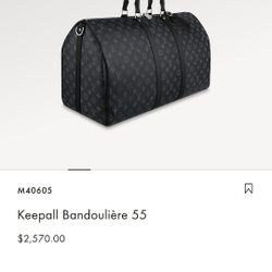 Black Louis Vuitton Duffle/Travel Bag - Priced To Sell