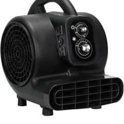 NEW - Air Mover Blower Fan, 1/3 HP 2000CFM Carpet Dryer, 3 Speeds Floor Blower Fan with Timer and 4 Adjustable Angles, Stackable, for Janitorial, Home