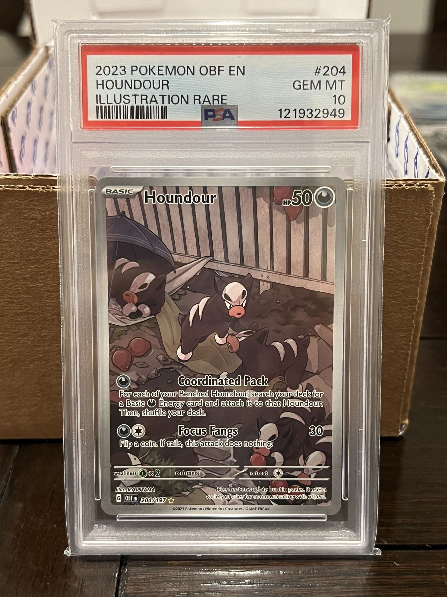 Pokemon Houndour 204 PSA 10