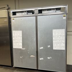 Sub Zero 72”Wide Panel Ready Built In Refrigerator/Freezer Column Set 