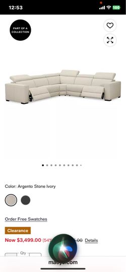 Nevio leather sectional w recliners