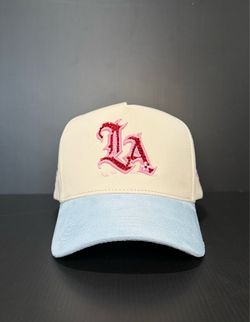 LA Embroidered Snap Back Baseball Cap