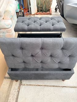 Ottoman Modern Tufted – Gris