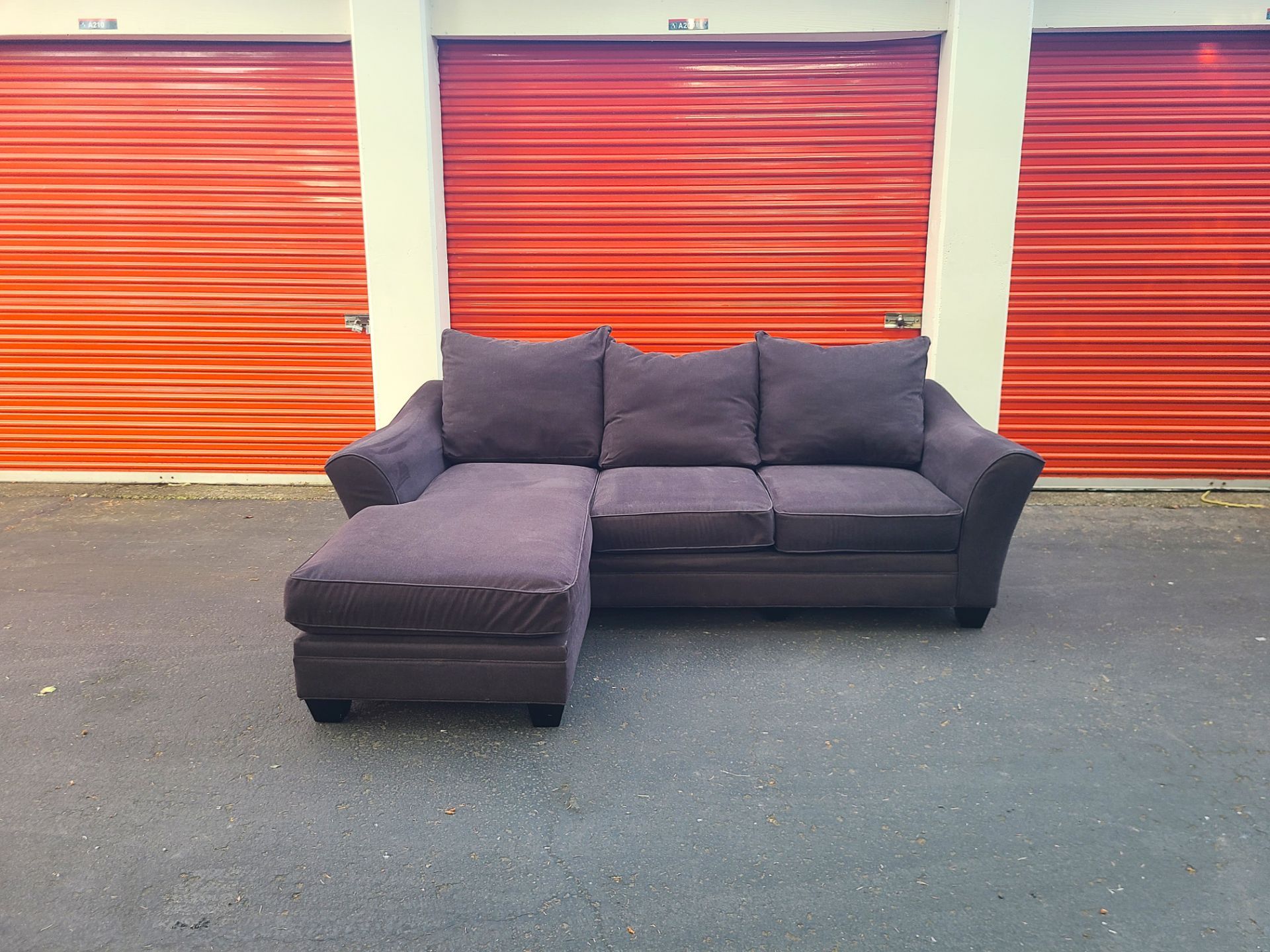 Large Grey Sectional Couch - Free Delivery