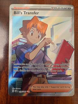 Pokemon 151 Bill’s Transfer Trainer Full Art Holo 194/165 NM/M PACK FRESH