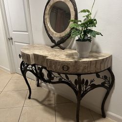 Entryway Table with Mirror