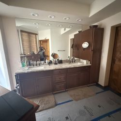 Cabinets counter mirror Set 