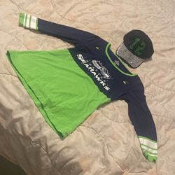 Seahawks Shirt, Seahawks, 12 Football Earrings & Hat