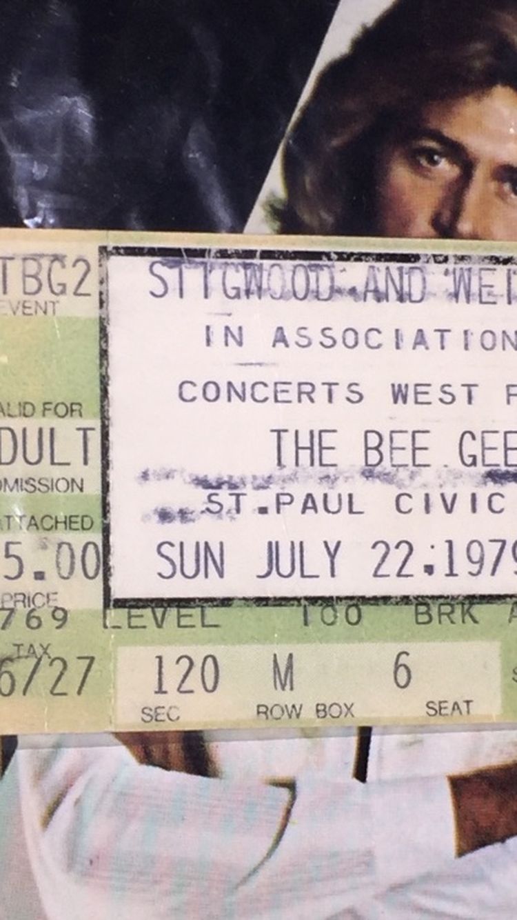 Bee Gee Concert Ticket 1979 + Program From Show Special!! Ticket From Added Show July 22nd