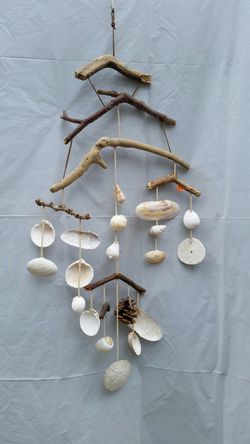 Sea shell handmade hanging mobile