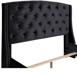 Dorthy Upholstered Wingback Bed frame