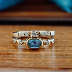 Custom Gold Wedding Ring Set 