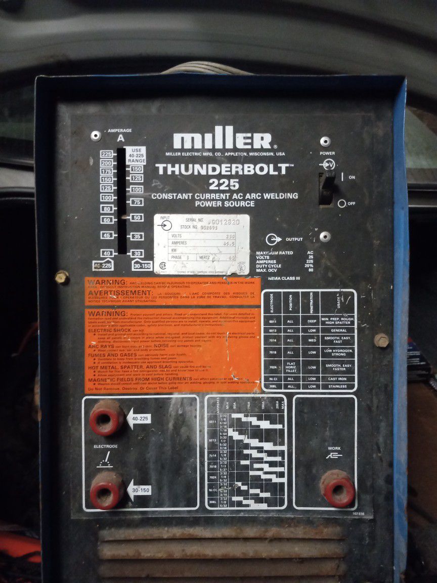 Miller Thunderbolt 225 Stick Welder