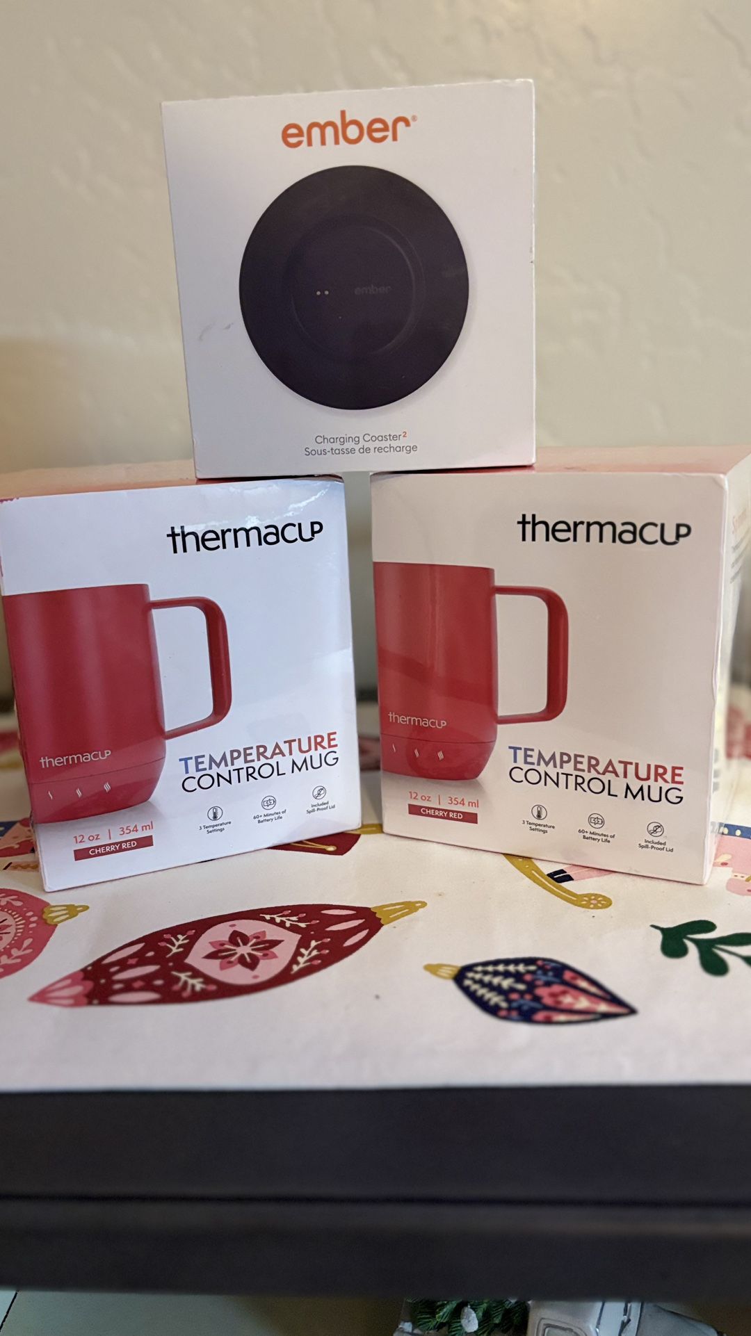NEW IN BOX SEALED RED THERMACUPS