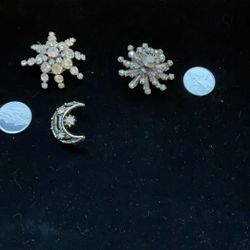 Vintage Rhinestone Broaches