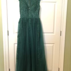 Hunter Green Bridesmaid Dress For Sale Thumbnail