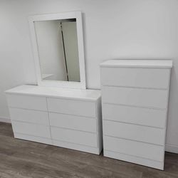 Dresser Whit Mirror And Chest - Cómoda Con Espejo Y Gavetero 