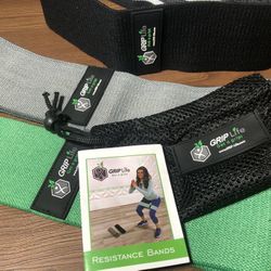 PREMIUM GRIP Life Hip Booty Bands Fabric Resistance Bands for Gym Home Workout (Set of 3)