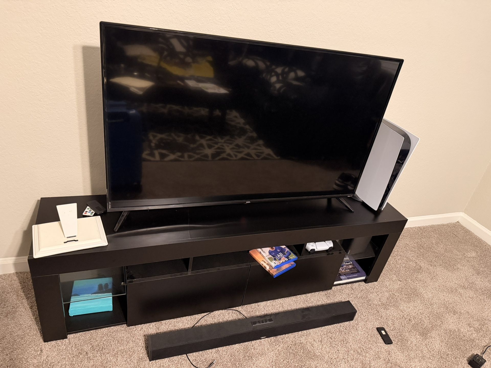 55’ Onn Roku TV with TV Stand