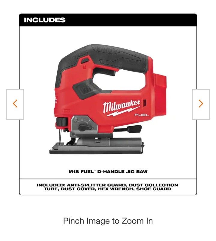 Milwaukee M18 FUEL 18V Lithium-Ion Brushless Cordless Jig Saw (Tool-Only)
No Offers