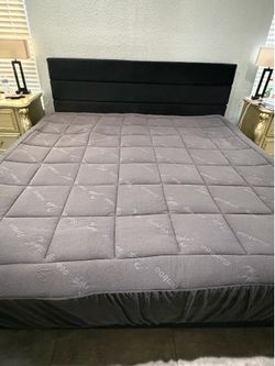 King bed frame, headboard and mattress