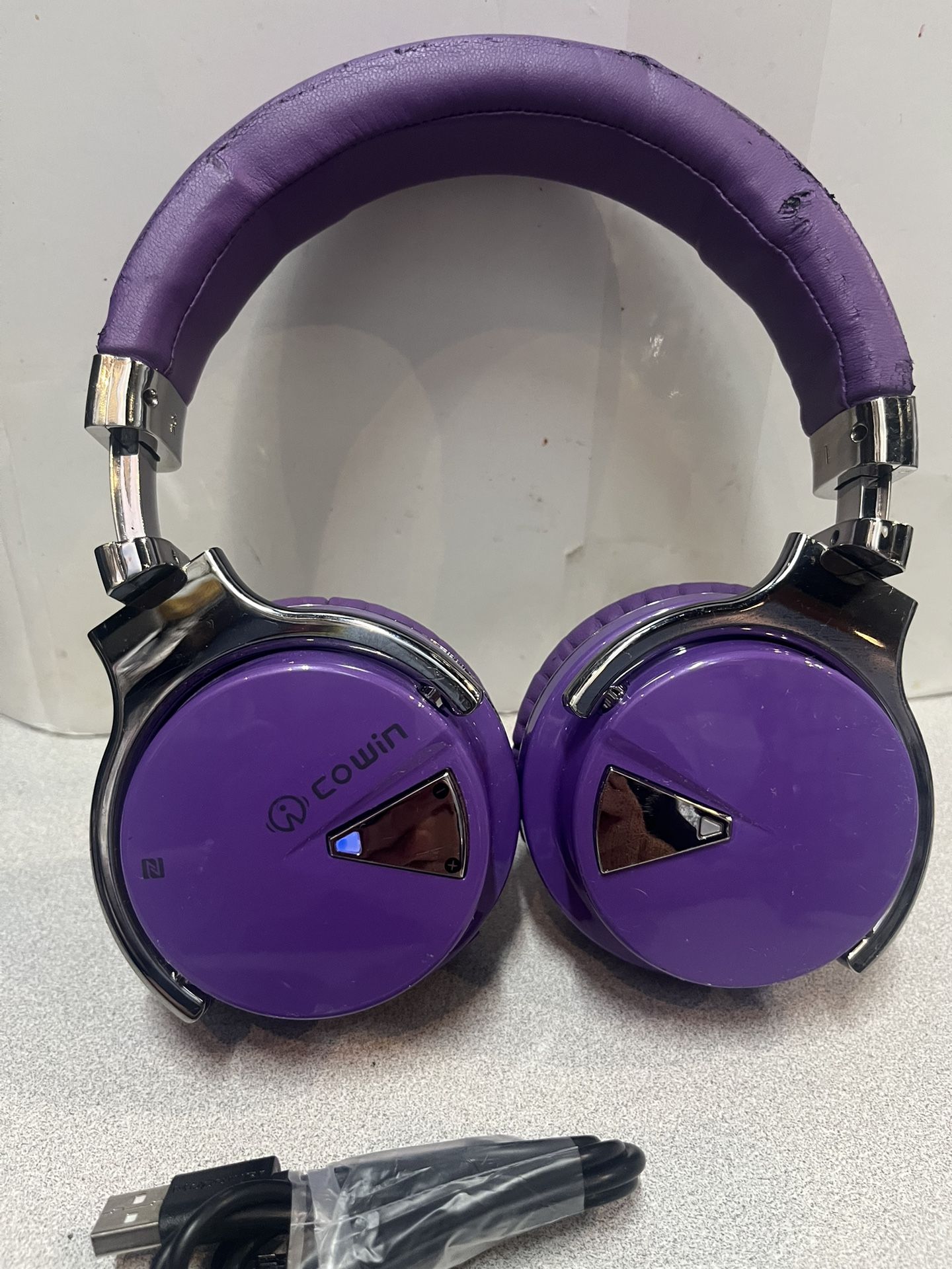 COWIN E7 Active Noise Cancelling Headphones Bluetooth Wireless -Purple  