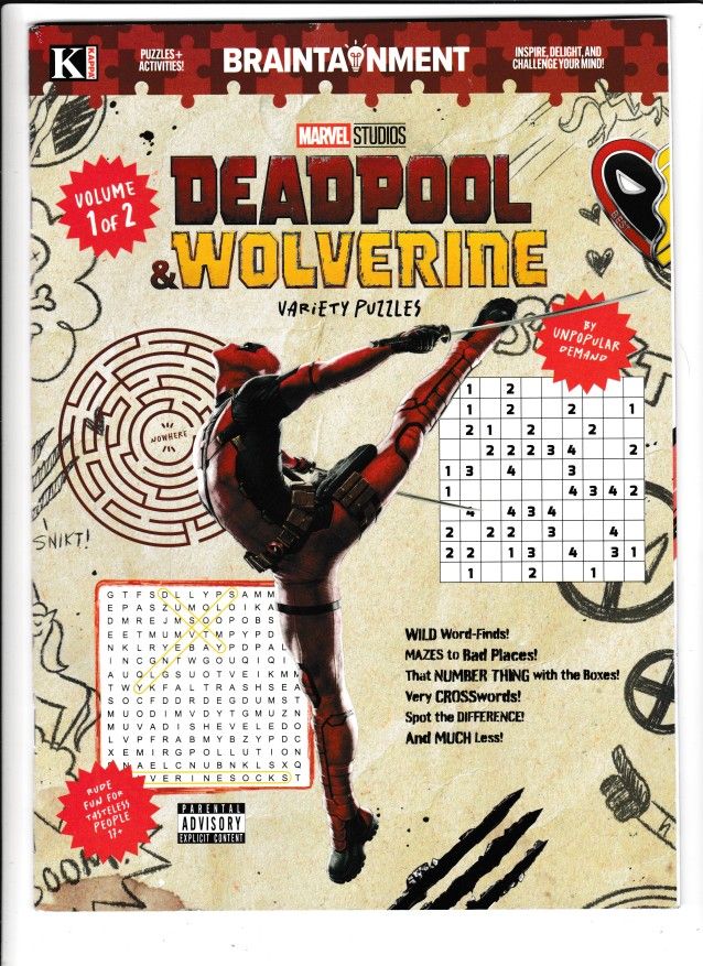 DEADPOOL & WOLVERINE PUZZLES VOL 1 | MARVEL STUDIOS | BRAINTAINMENT 2024 | NEW