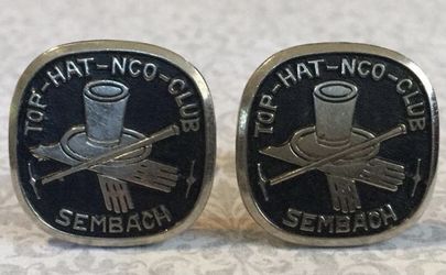 Rare SEMBACH military top hat cuff links