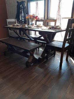 🔥 Beautiful Dining Set made from real wood!