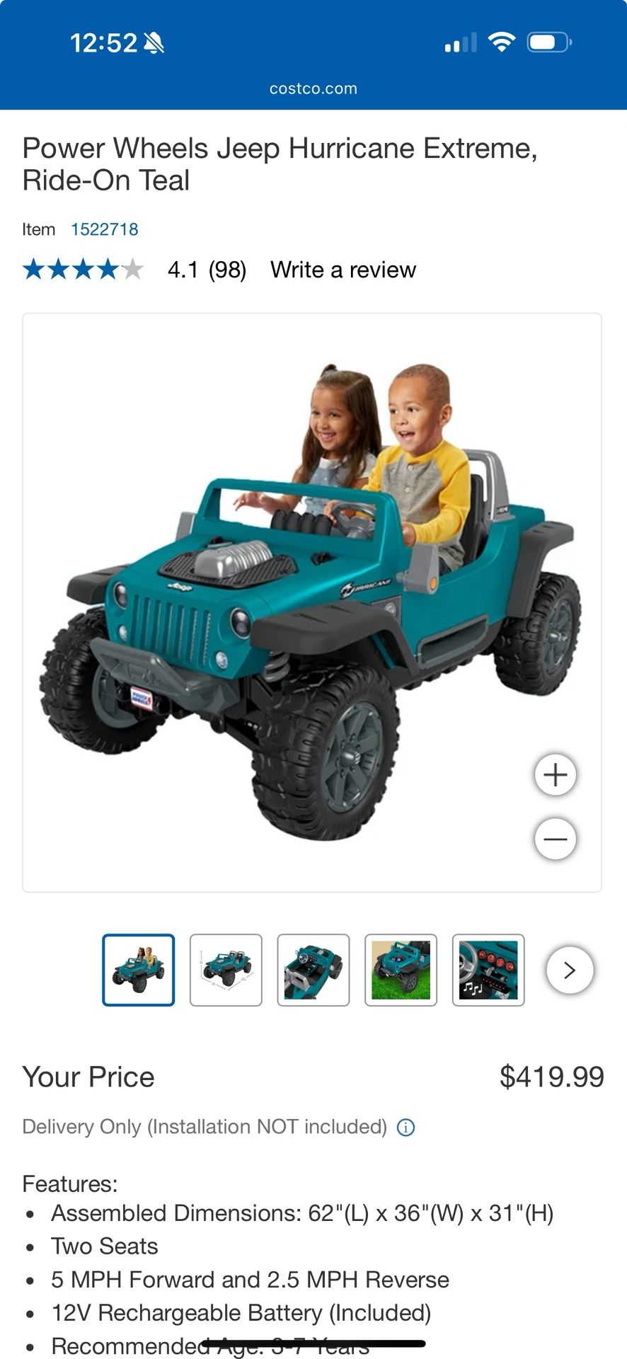 Power Wheels Toy Jeep