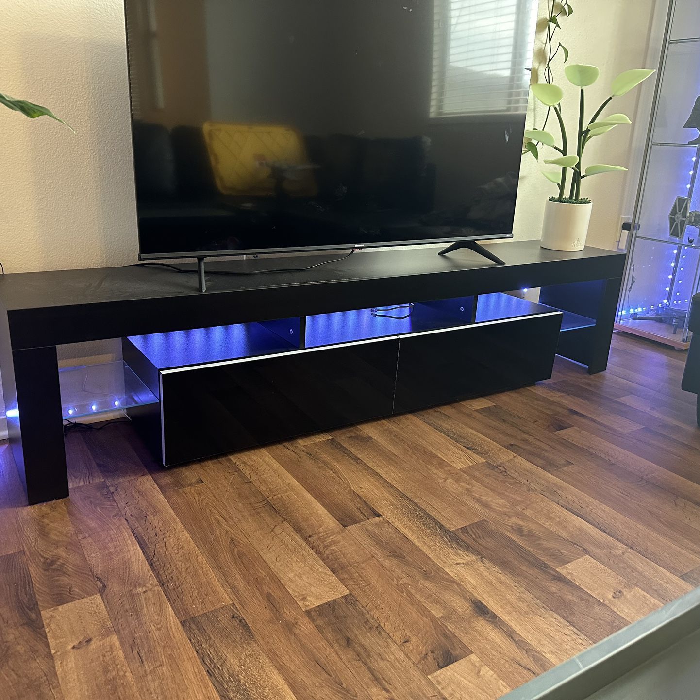 TV Stand With Storage And LED Lights