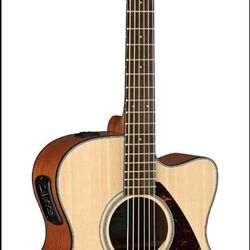 Yamaha FSX800C Small Body Solid Top Cutaway Acoustic-Electric Guitar + Accessories